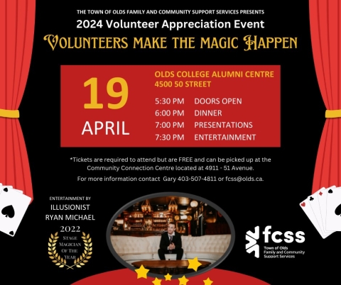 2024 Volunteer Appreciation Event On April 19 At Olds College Alumni Centre