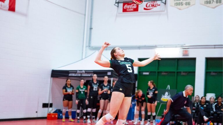 Erin Black in action for Durham College. (Supplied, Durham College - photo by Jay Buck)