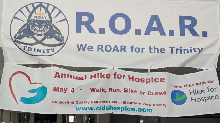 Hike for Hospice at Holy Trinity Catholic School in Olds on May 4th, 2025. (Cory Noel, mymountainviewnow.com staff)