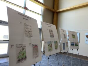 MVC Farm Safety posters on display at the county's main office (Ethan Montague, MyMountainViewNow staff)