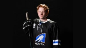 Noah Ulry on Team Alberta Black at Hockey Alberta's 2025 Alberta Cup. (hockeyalberta.ca)