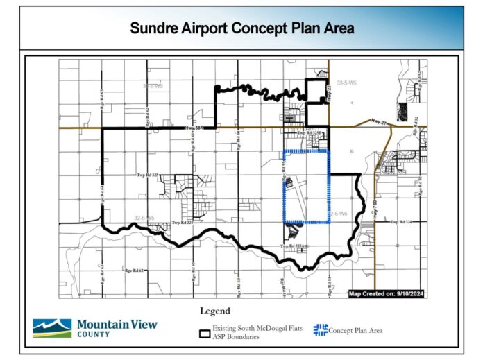 Airport concept plan map (Supplied, Mountainview County)