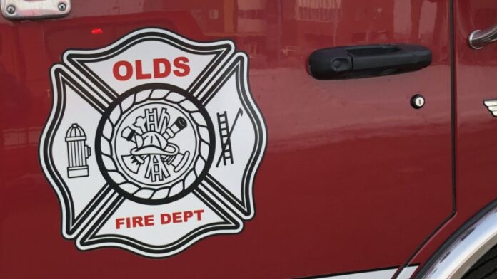 Town of Olds Fire Department truck. (Galen Hartviksen, mymountainviewnow.com staff)