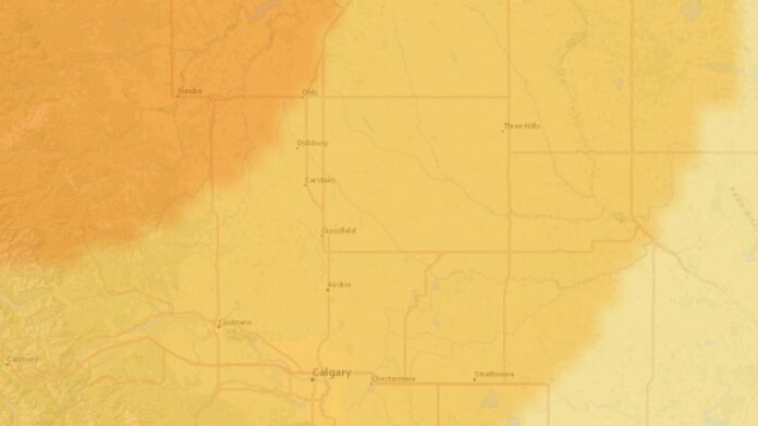 Smoke in the Olds region (Firesmoke.ca)