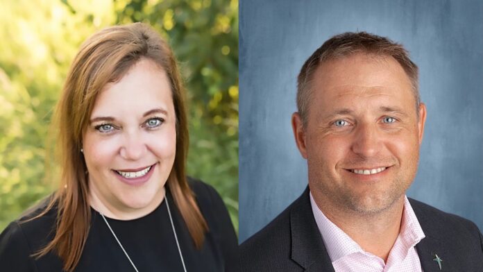 Nicole Zimmerman, Associate Superintendent of Student Services, and Ike Hann, Associate Superintendent of Learning Services, for Red Deer Catholic Regional Schools. (Supplied, RDCRS)