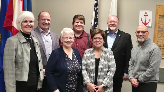 Board of Trustees for Red Deer Catholic Regional Schools on October 28, 2025 - Board Chair Chris Andrew bottom right. (Supplied, RDCRSD)