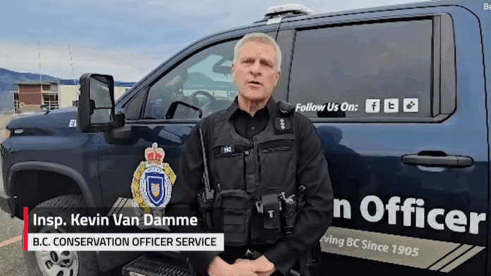 A screen grab from the B.C. Conservation Service video.