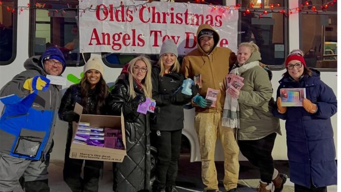 Olds Christmas Angels Society's Toy Drive at Canadian Tire on December 12, 2025. (mymountainviewnow.com staff)