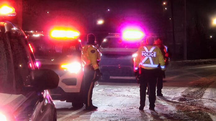 RCMP checkstop in winter 2025. (Supplied, Red Deer RCMP)