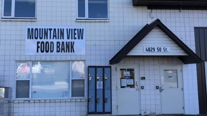 Mountain View Food Bank at 4829 50th Street in Olds. (Galen Hartviksen, mymountainviewnow.com staff)