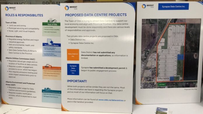 Data centre projects open house on February 4, 2026. (Galen Hartviksen, mymountainviewnow.com staff)