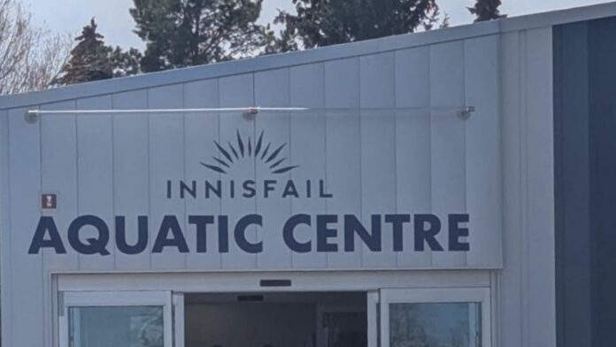 Innisfail Aquatic Centre in April, 2026. (mymountainviewnow.com staff)