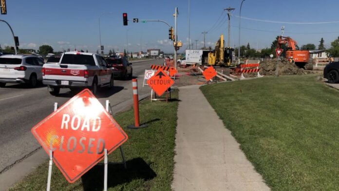 57th Avenue and Highway 27 construction June, 2026. (mymountainviewnow.com staff)