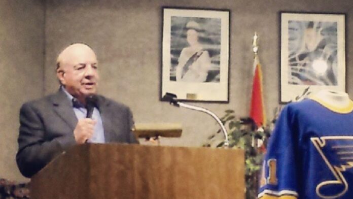 (Peter Maher at the Innisfail Legion in 2014, mymountainviewnow.com staff)